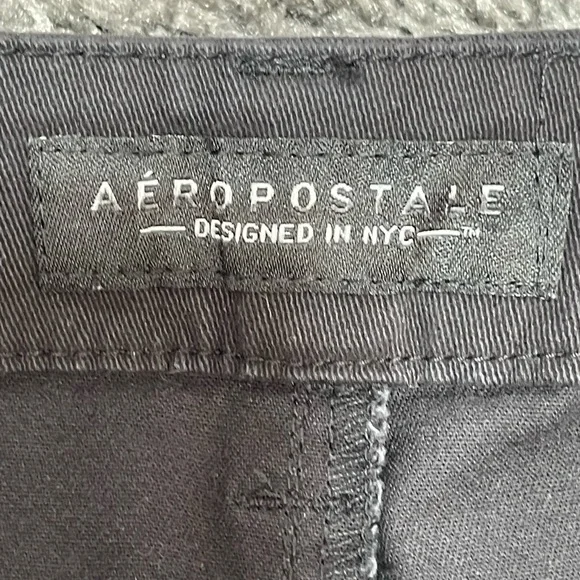 Aeropostale Black Shorts skinny cotton stretch women’s size 10 Long - Picture 7 of 13